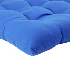 Galette de chaise carrée unie bleue 38x38cm