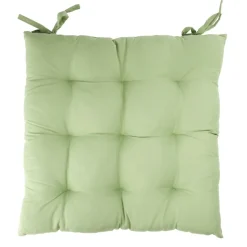 Galette de chaise carrée unie verte 38x38cm < Gifi New