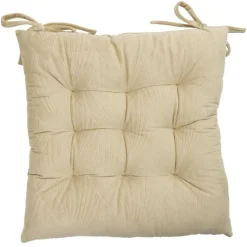 Galette de chaise carrée velours embossé 9 points polyester uni (3 modèles) < Gifi Hot