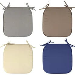 Galette de chaise carrée x4 avec motif 38x38cm (4 modèles)