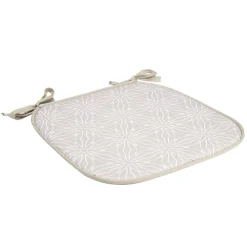 Galette de chaise carrée x4 avec motif 38x38cm (4 modèles)