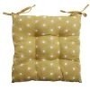 Galette de chaise carrée 38x38cm jaune moutarde motifs pois blancs < Gifi Best