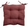 Galette de chaise carrée 38x38cm rouge terracotta