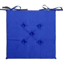 Galette de chaise carrée 40x40cm réversible bleue et grise