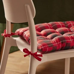 Galette de chaise carré tissu motif Noël 40x40cm (4 modèles)