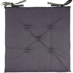 Galette de chaise de jardin réversible uni gris biface vert < Gifi Hot