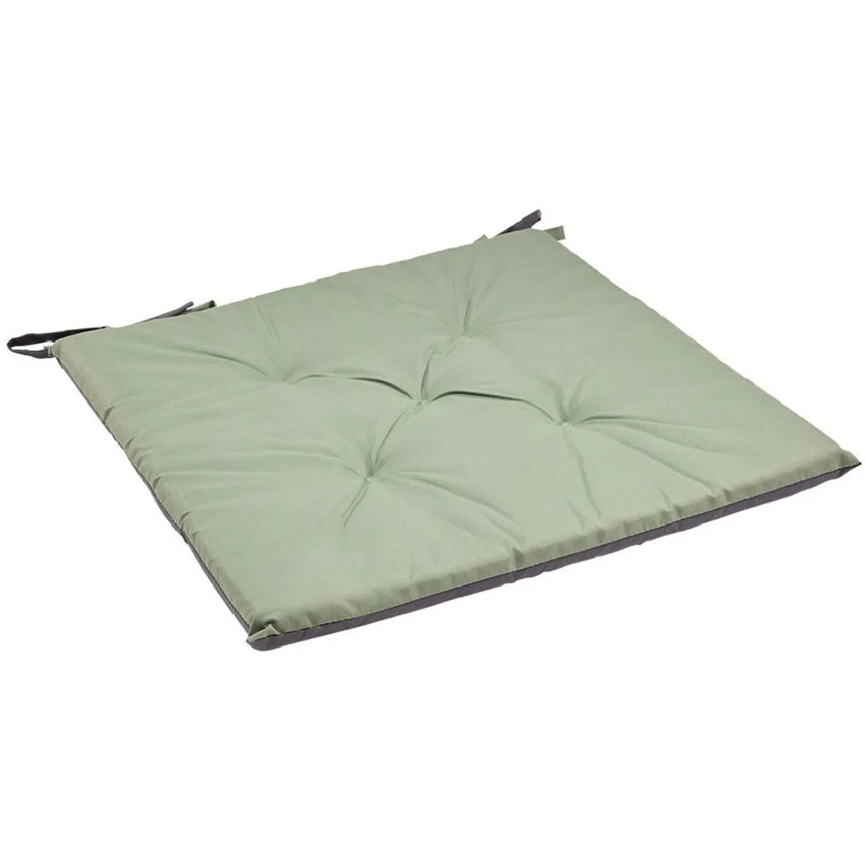 Galette de chaise de jardin réversible uni gris biface vert < Gifi Hot