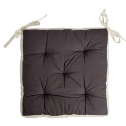 Galette de chaise matelassée en coton gris 40x40cm < Gifi Sale