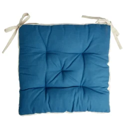 Galette de chaise matelassée en coton bleu 40x40cm < Gifi Clearance