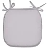 Galette de chaise polyester gris
