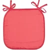 Galette de chaise polyester rouge