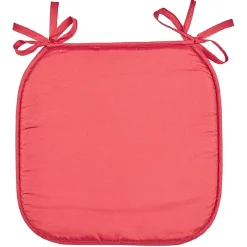 Galette de chaise polyester rouge
