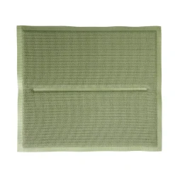Galette de chaise rectangulaire textilène vert olive 35x40cm