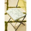 Galette de chaise rectangulaire Oxford vert 43x37cm