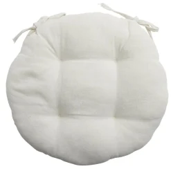 Galette de chaise ronde Ø38cm blanc écru < Gifi
