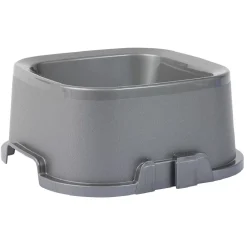 Gamelle carrée grise 3,2 L - plastique 29x29xH12cm