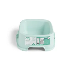 Gamelle carrée pour chien plastique vert 500 ml - 16,6x16,6xH.6,5cm < Gifi