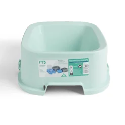 Gamelle carrée pour chien plastique vert 3,2L - 29x29xH.12cm < Gifi