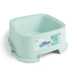 Gamelle carrée pour chien plastique vert 3,2L - 29x29xH.12cm < Gifi