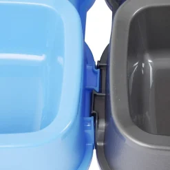 Gamelle double grise 2x500ml - plastique 31,8x16,6xH6,5cm