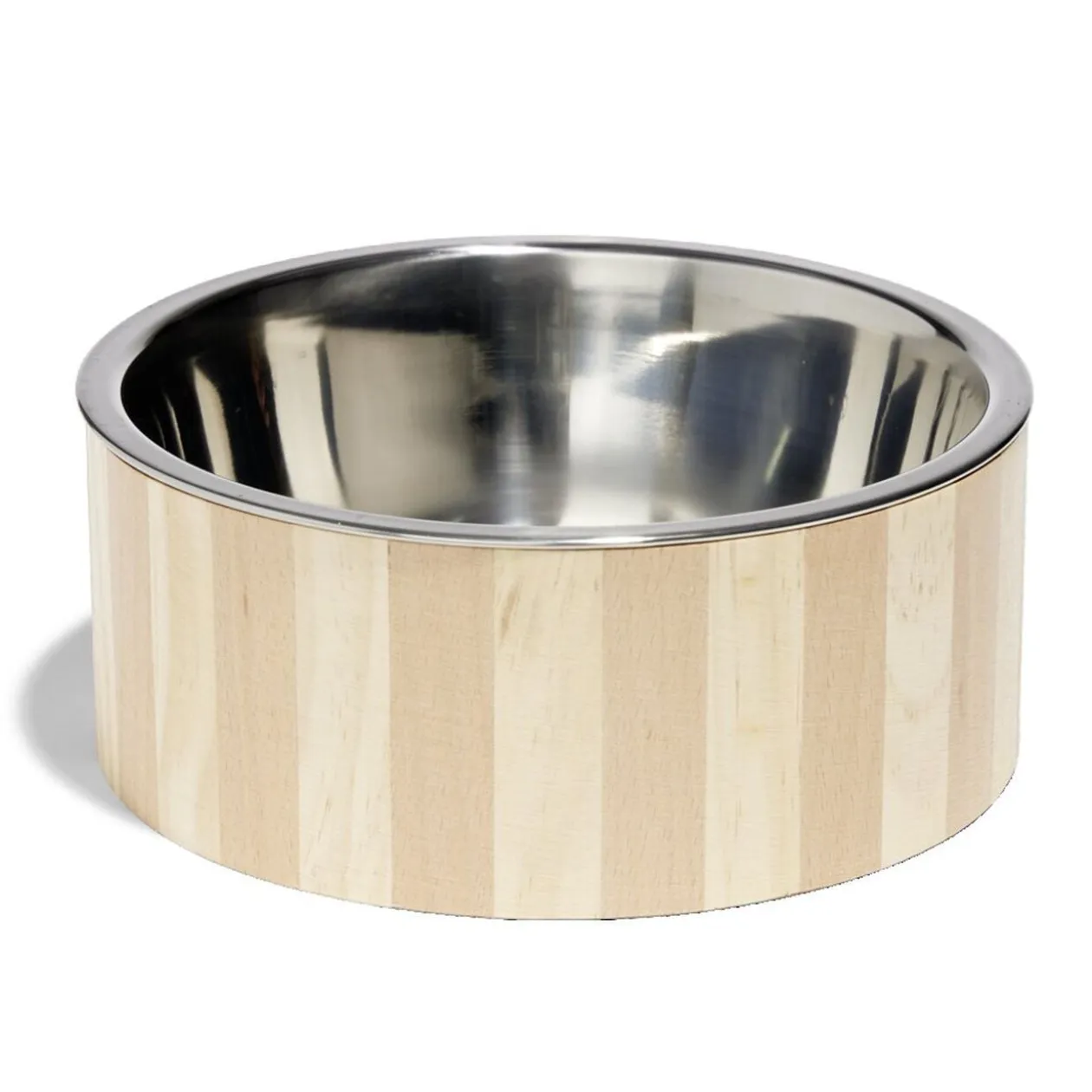 Gamelle pour chien inox et bois 1,75L