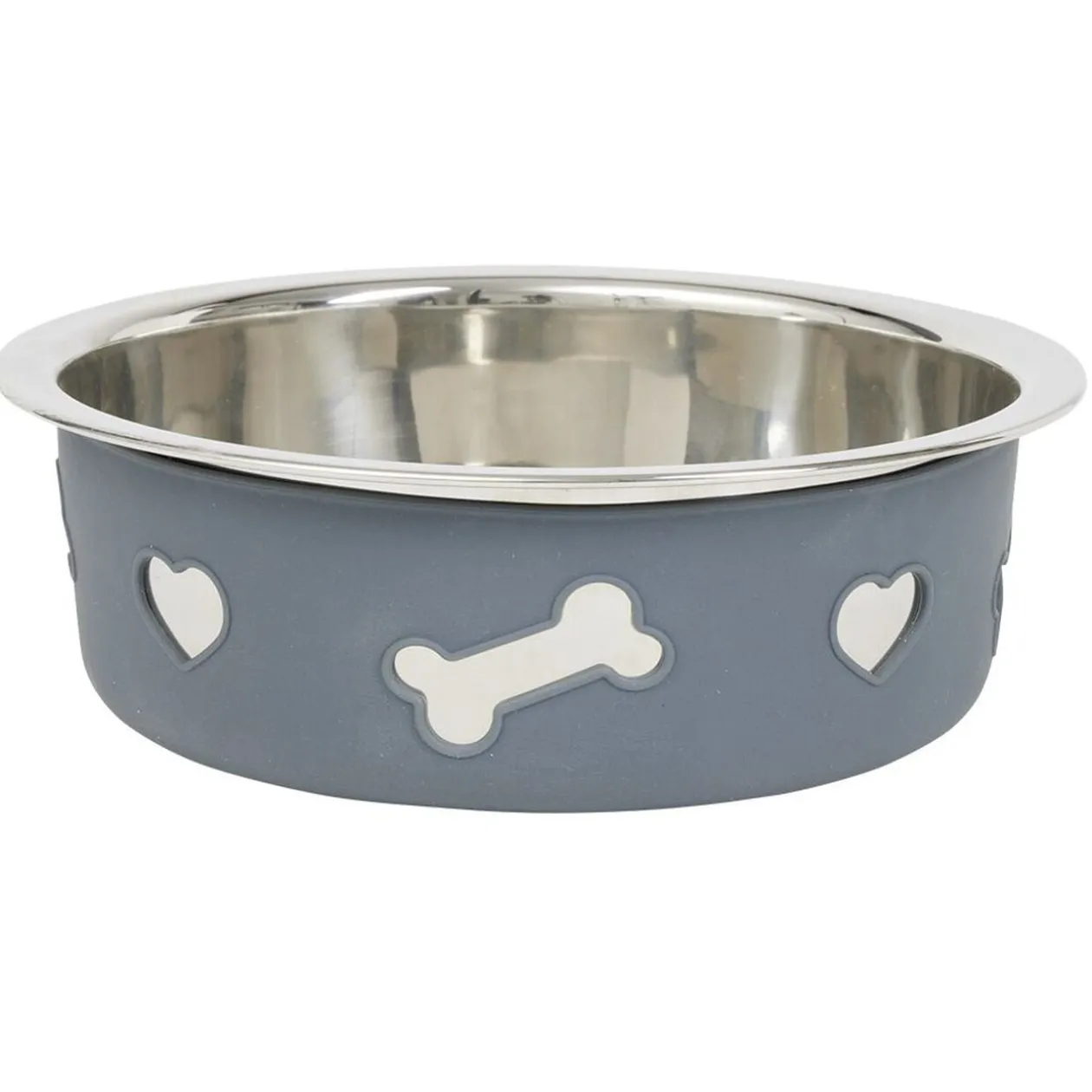 Gamelle pour chien inox silicone Ø21xH7cm