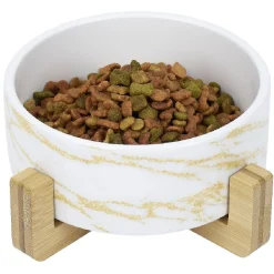 Gamelle pour chien ou chat dolomite et bambou 850ml