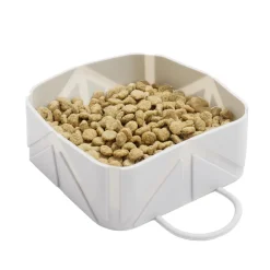 Gamelle pour chien ou chat pliante en silicone gris 11x11xH4,5cm < Gifi Sale