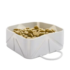 Gamelle pour chien ou chat pliante en silicone gris 11x11xH4,5cm < Gifi Sale