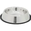 Gamelle ronde inox pour chien avec base antidérapante Ø29,4xH6cm