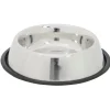 Gamelle ronde inox pour chien avec base antidérapante Ø23,3xH3,5cm < Gifi