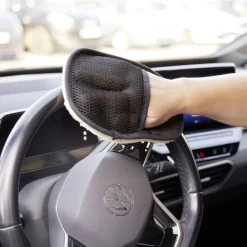Gant de nettoyage pour voiture microfibre noir 15,5x23cm