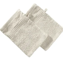 Gant de toilette x2 coton beige 16x21cm < Gifi New