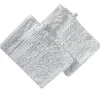 Gant de toilette x2 coton gris clair 16x21cm