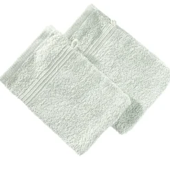 Gant de toilette x2 coton vert céladon < Gifi New