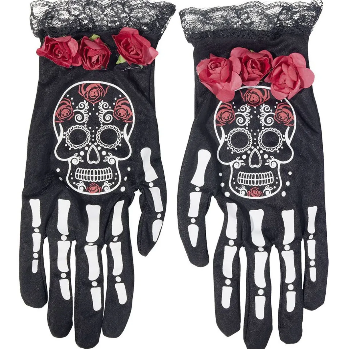Gants adulte Halloween imprimé squelette jour des morts Taille unique < Gifi Clearance