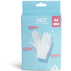 Gants en nitrile taille M x10 bleu
