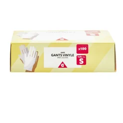 Gants en vinyle blanc x100 Taille S < Gifi Outlet