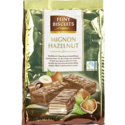 Gaufrettes enrobage chocolat fourrées crème goût noisette 200gr < Gifi Online