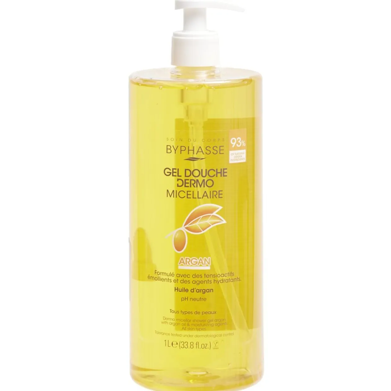Gel douche dermo micellaire argan Byphasse pH neutre 1L