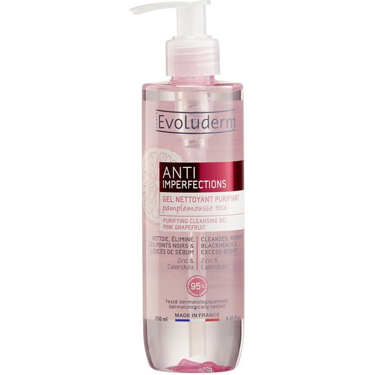 Gel nettoyant purifiant Evoluderm anti imperfections 250 ml