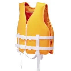Gilet de natation enfant flottaison orange et blanc 3/6ans