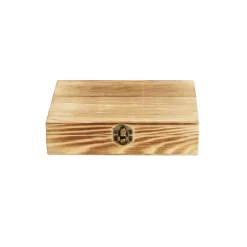 Glaçons en acier avec pince et housse dans coffret en bois