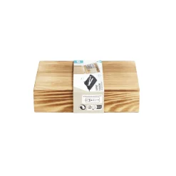 Glaçons en acier avec pince et housse dans coffret en bois