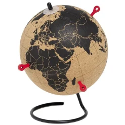 Globe terrestre en liège avec 6 punaises Ø15xH20cm < Gifi Outlet