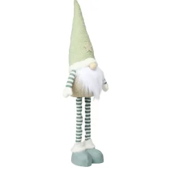 Gnome de Noël nature à poser jambes extensibles H50 à 68cm (2 modèles)