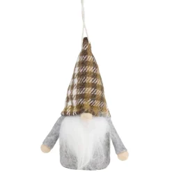 Gnome de Noël tartan à suspendre H16 cm (2 modèles) < Gifi Hot