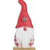 Gnome à poser en bois rouge et blanc L10,5xl4,5xH24cm < Gifi Online