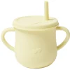 Gobelet bébé d'apprentissage à anses avec couvercle et paille silicone H11cm < Gifi Best