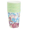 Gobelet carton motif exotique grenade feuillage multicolore 25cl x10 < Gifi Sale